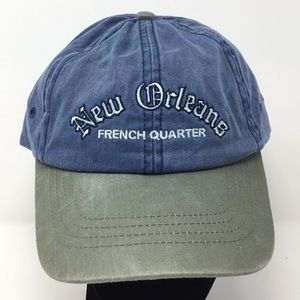 New Orleans French Quarter Denim Strap Back Hat